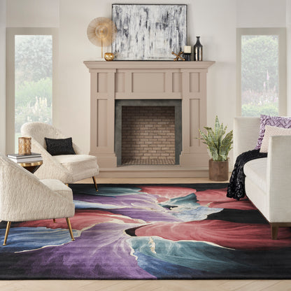Nourison Home Prismatic  Black  Contemporary
