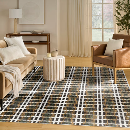 Nourison Home Nordic  Charcoal Multicolor  Contemporary