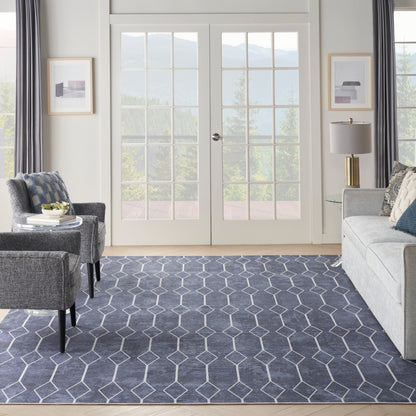 Nourison Home New Concept Washables  Navy  Contemporary