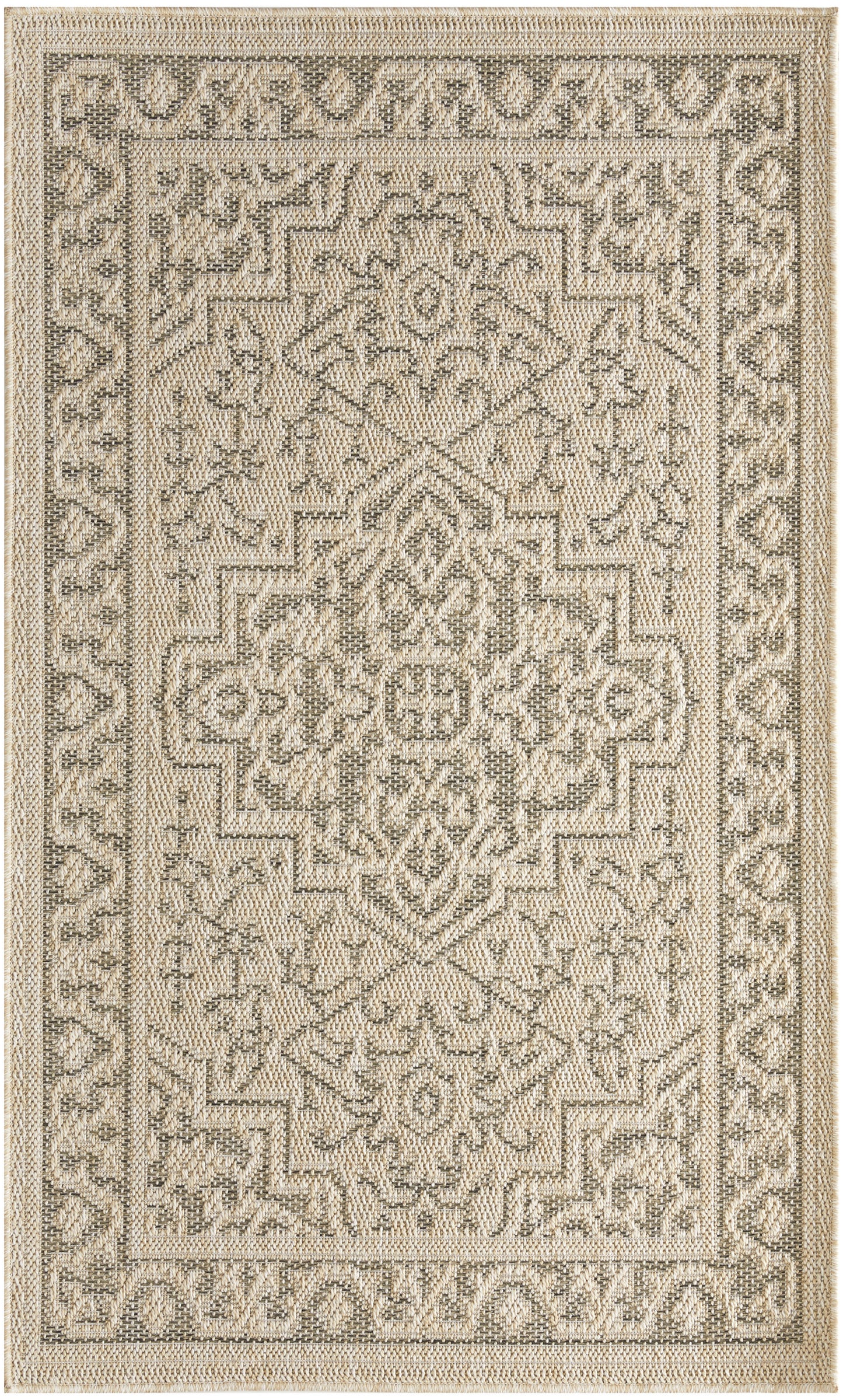 Nourison Home Tulum TLM05 Taupe Olive Contemporary Loom-woven Rug