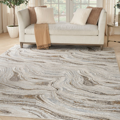 Nourison Home Glitz  Grey Gold  Contemporary