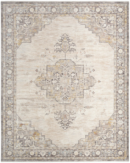 Nourison Home Antique Fusion  Ivory Charcoal  Traditional