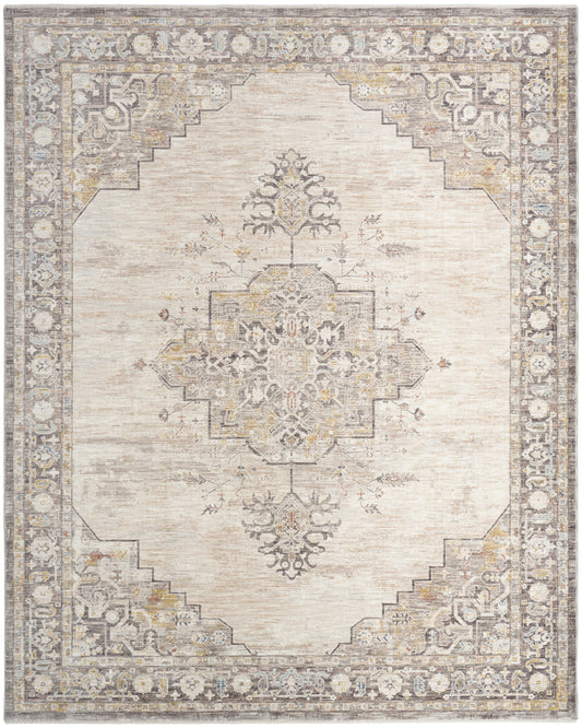 Nourison Home Antique Fusion  Ivory Charcoal  Traditional