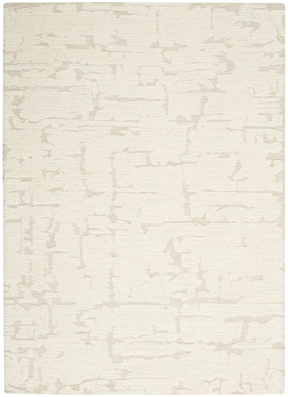 Calvin Klein CK009 Sculptural SCL01 Ivory Contemporary Hand Tufted Rug