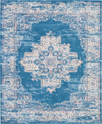Nourison Home Grafix GRF14 Blue Transitional Power-loomed Rug
