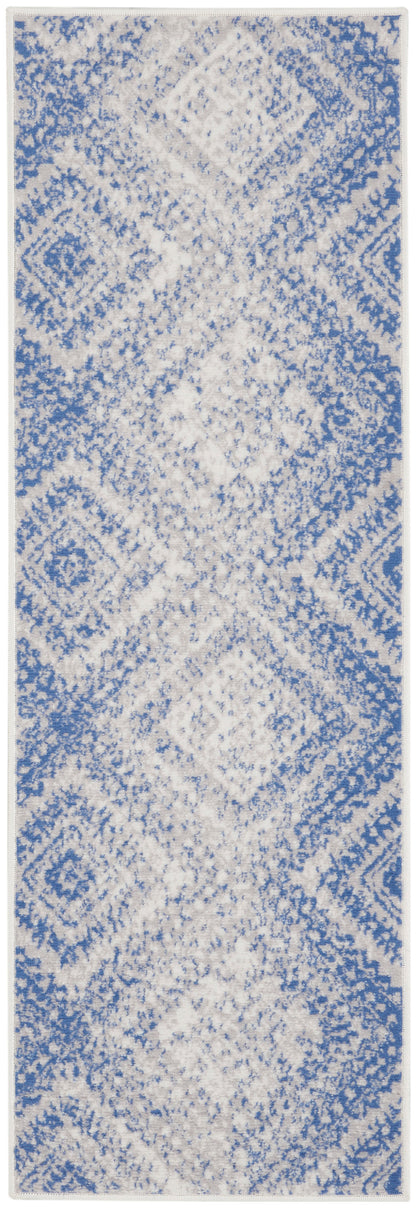 Nourison Home Whimsicle WHS17 Ivory Blue Contemporary Power-loomed Rug