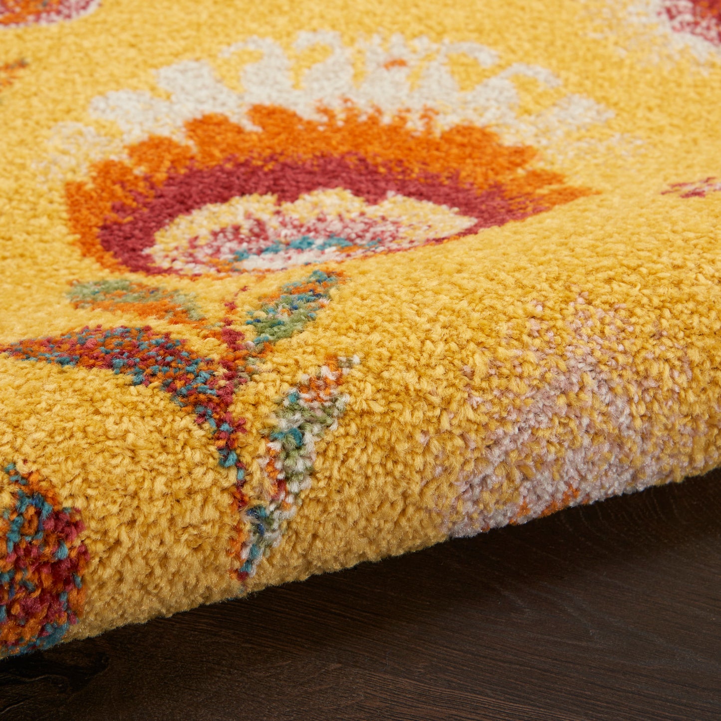 Nourison Home Allur  Yellow Multicolor  Contemporary