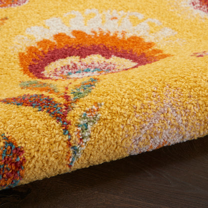 Nourison Home Allur  Yellow Multicolor  Contemporary