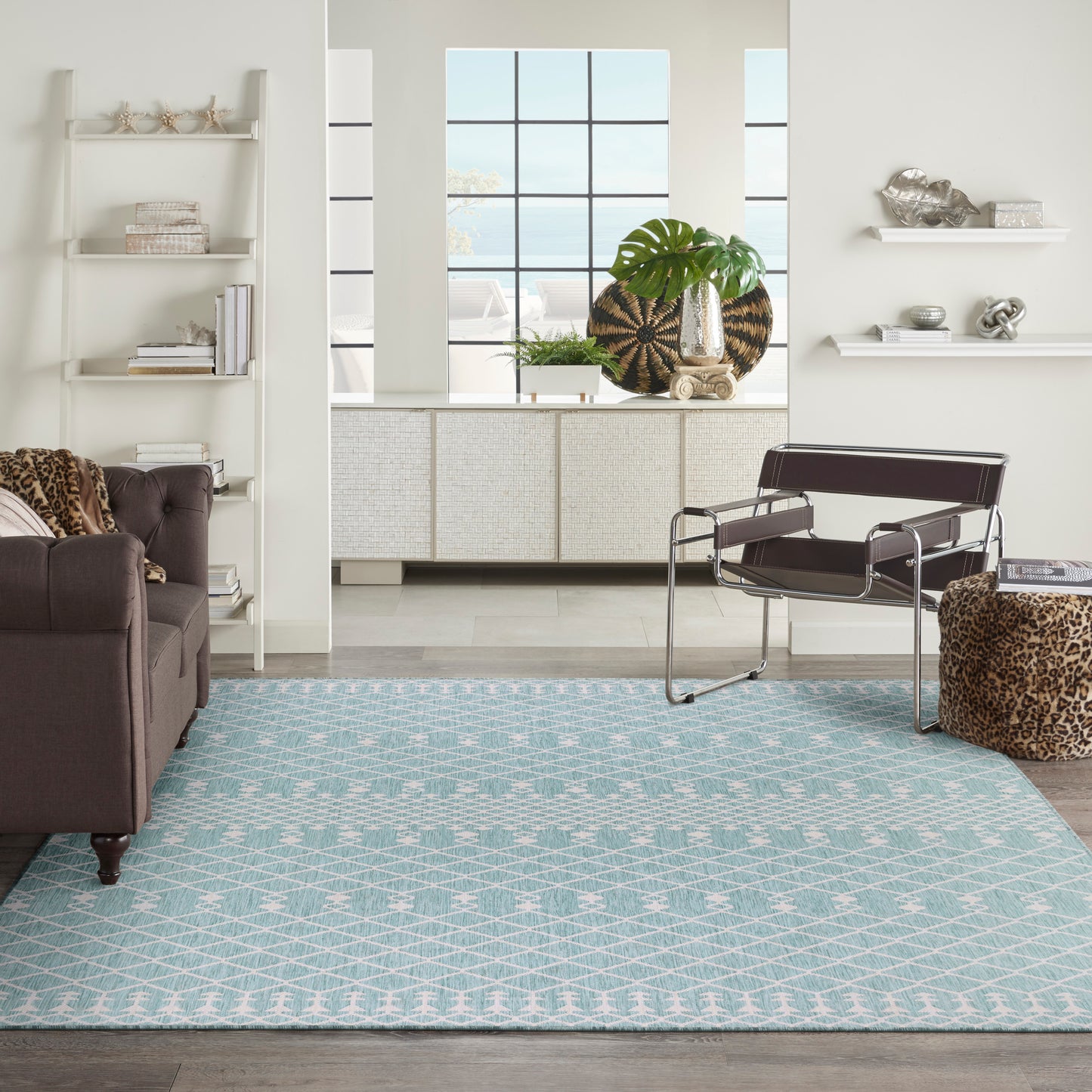 Nourison Home Positano  Aqua  Contemporary