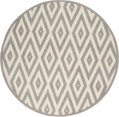 Nourison Home Grafix GRF18 White Grey Contemporary Power-loomed Rug