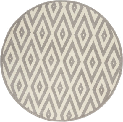 Nourison Home Grafix GRF18 White Grey Contemporary Power-loomed Rug