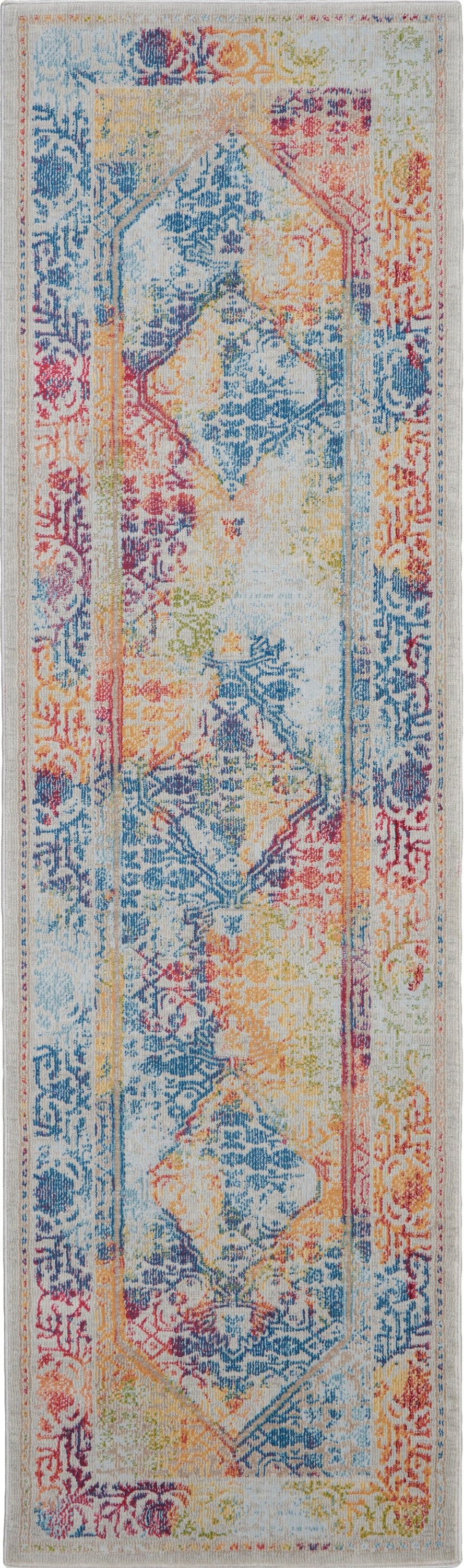 Nourison Home Ankara Global ANR04 Ivory Multicolor Transitional Power-loomed Rug