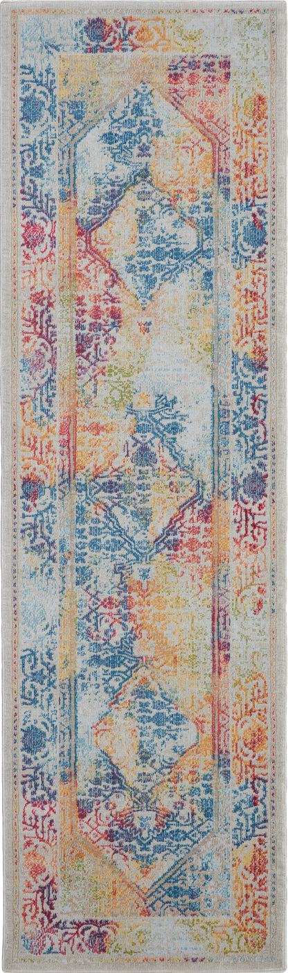 Nourison Home Ankara Global ANR04 Ivory Multicolor Transitional Power-loomed Rug