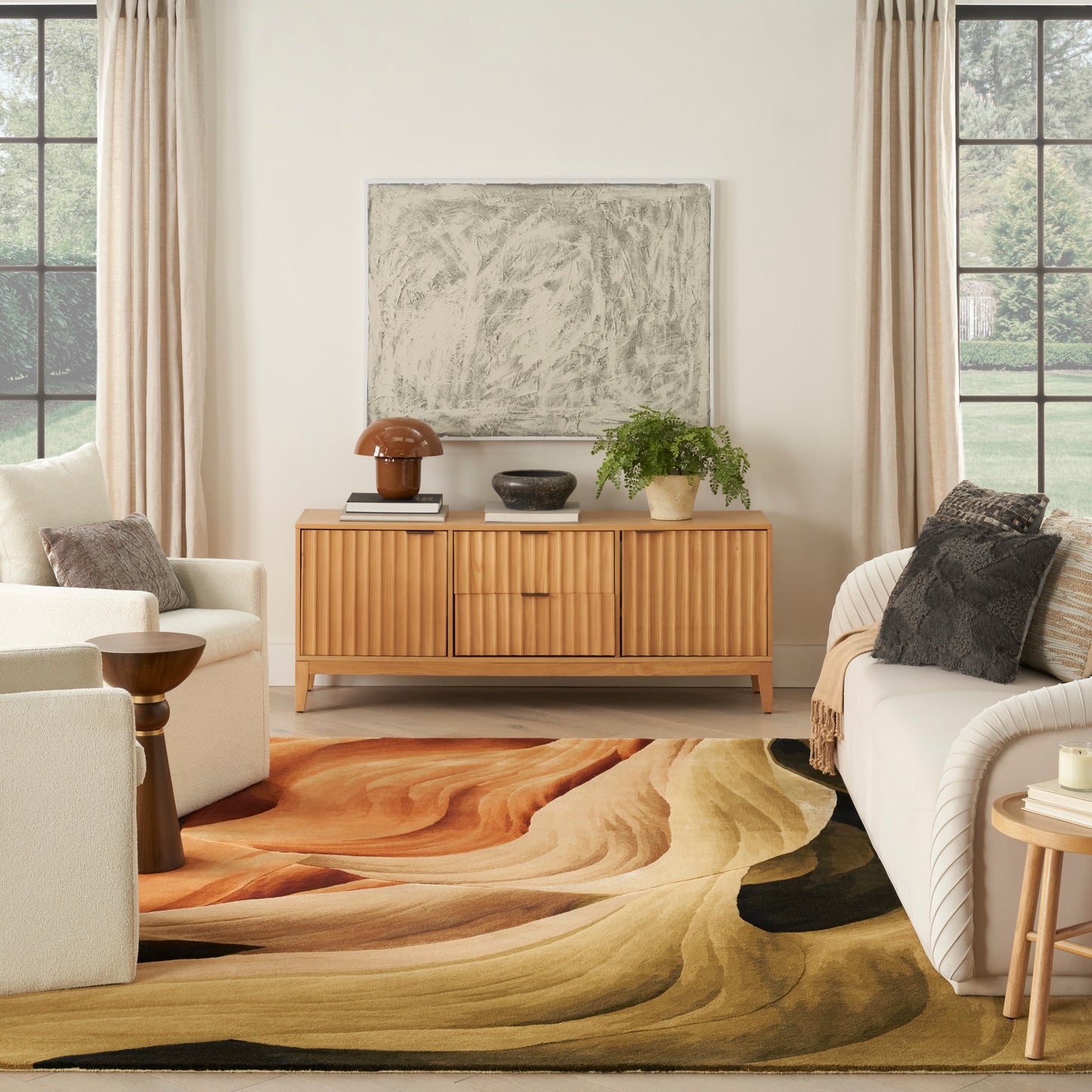 Nourison Home Prismatic  Multicolor  Contemporary