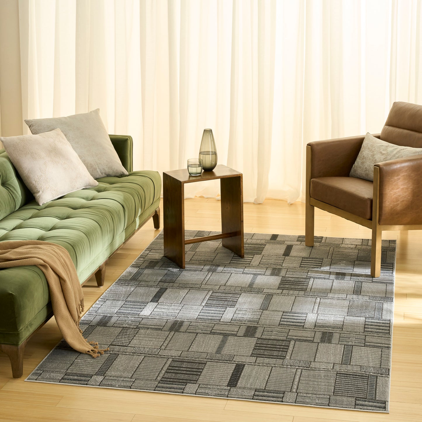 Nourison Home Nordic  Black Grey  Contemporary