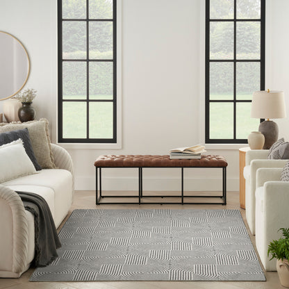 Nourison Home Natural Texture  Charcoal Ivory  Contemporary