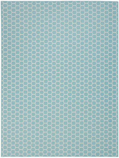 Nourison Home Twist Reversible TWS01 Aqua Contemporary Loom-woven Rug
