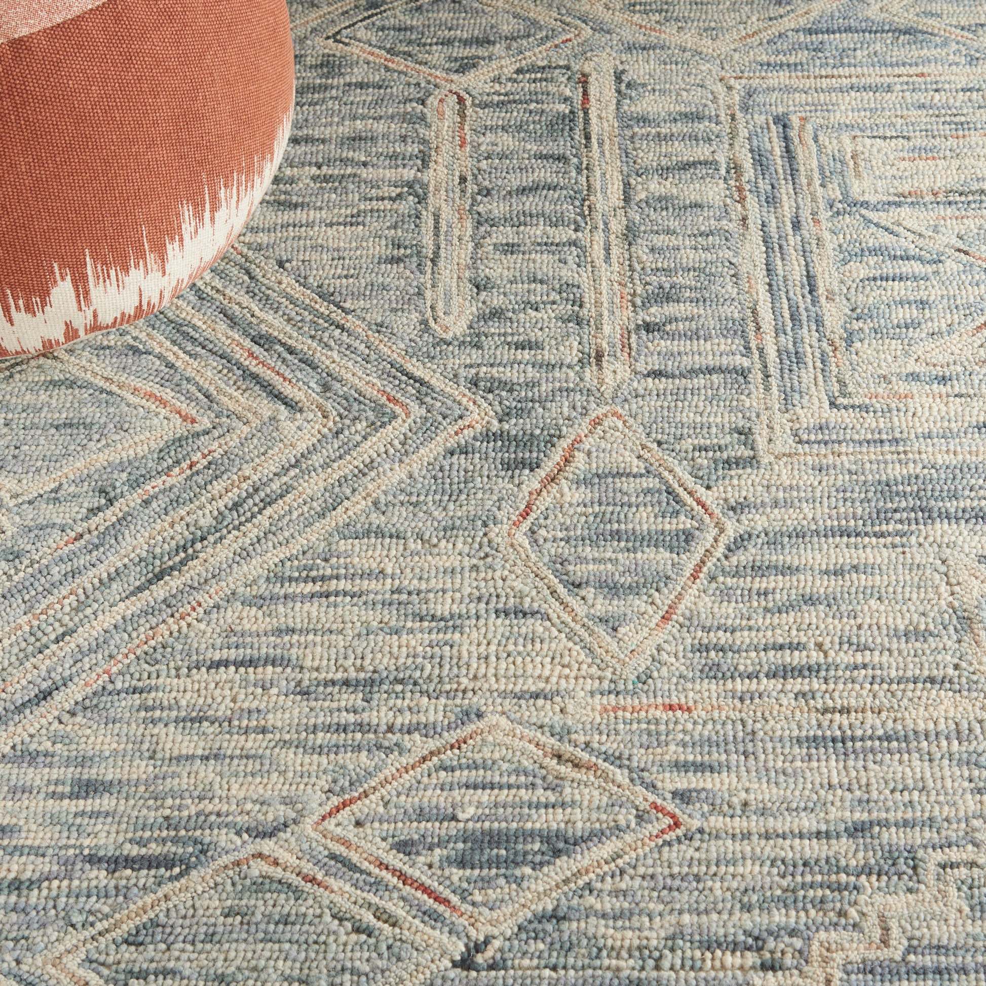 Nourison Home Interlock  Blue Multicolor  Contemporary