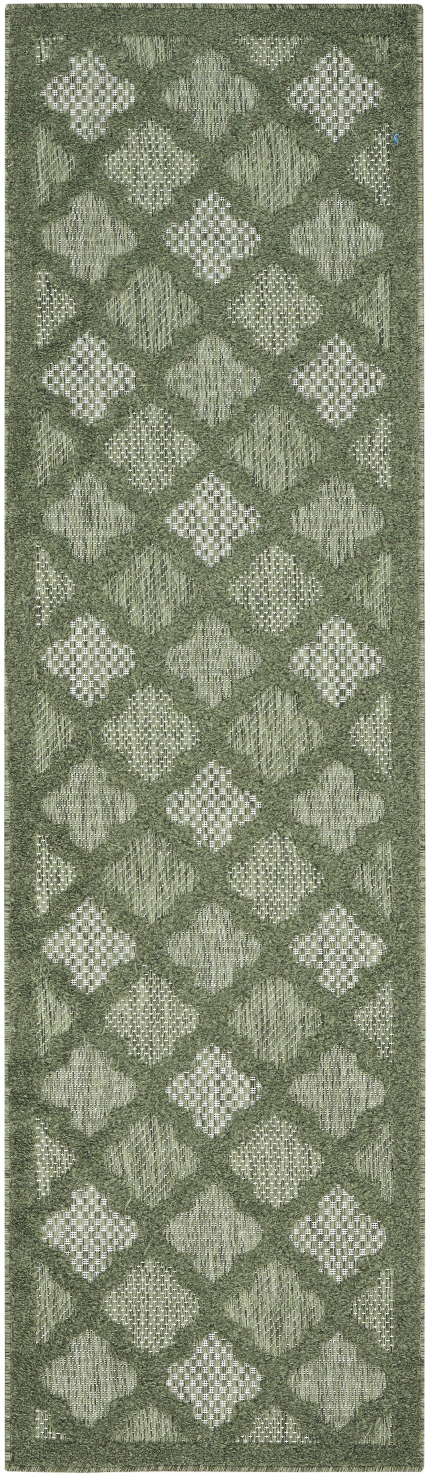 Nourison Home Easy Care NES01 Green Contemporary Flat Weave Rug