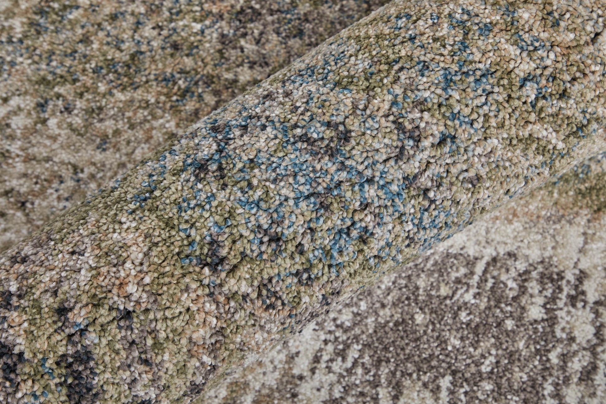 Feizy Skyview  Ivory Green Modern/Industrial/Casual