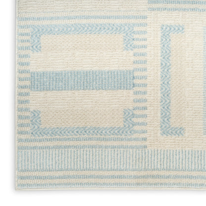 Nourison Home Nordic  Ivory Blue  Contemporary