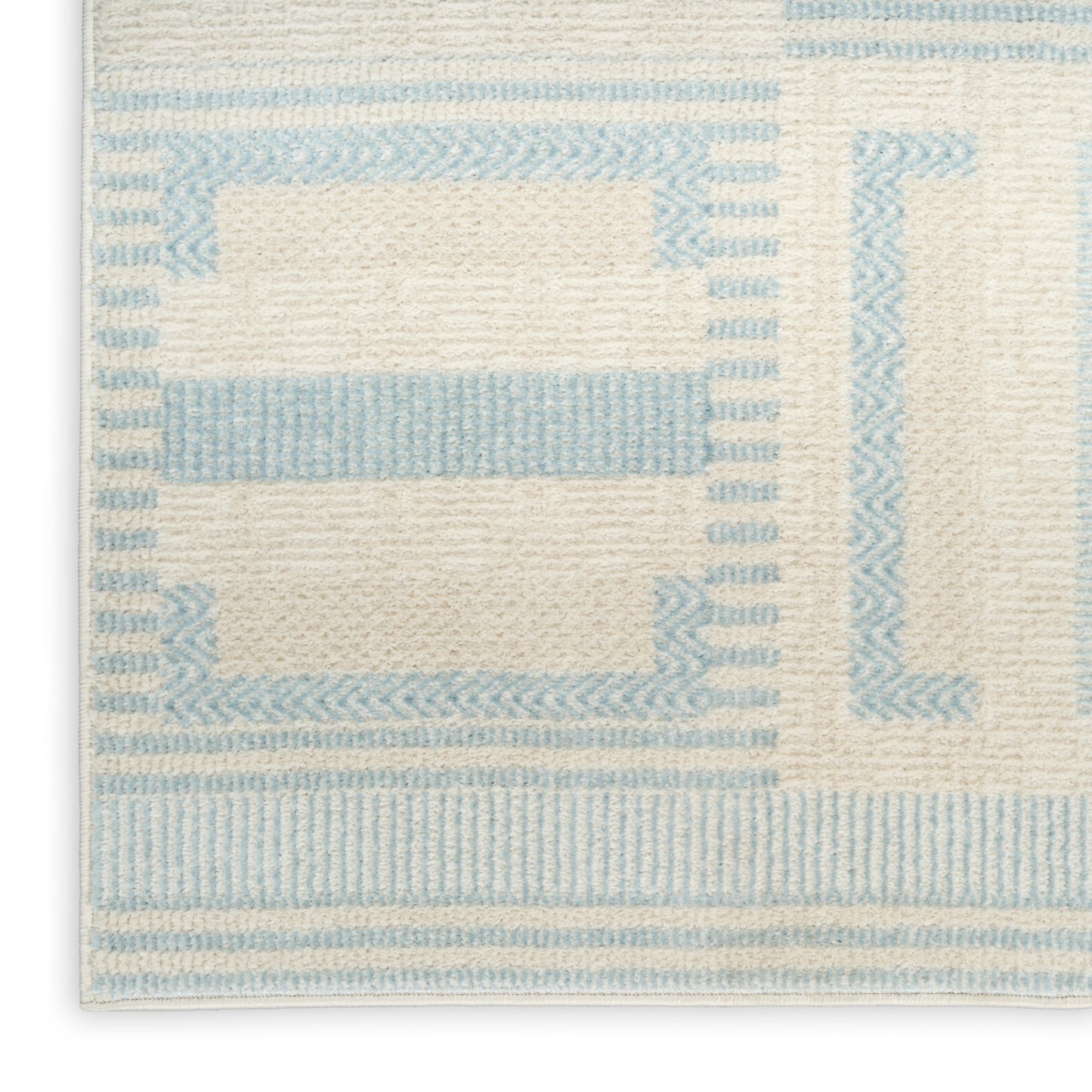 Nourison Home Nordic  Ivory Blue  Contemporary