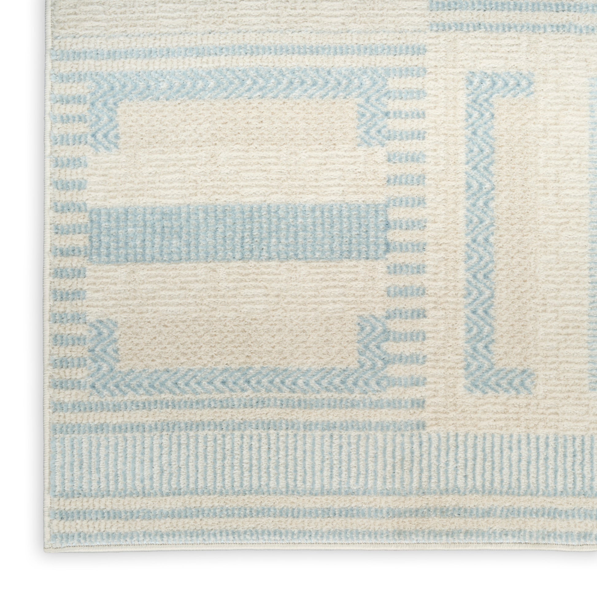 Nourison Home Nordic  Ivory Blue  Contemporary