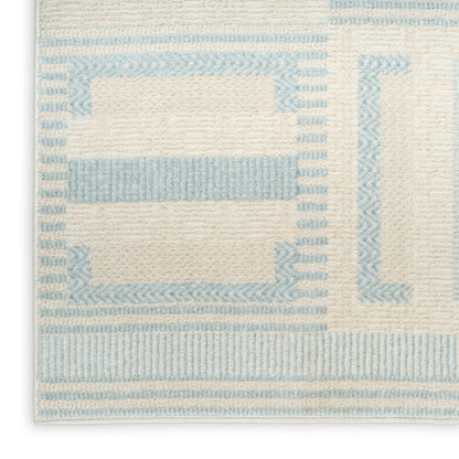 Nourison Home Nordic  Ivory Blue  Contemporary
