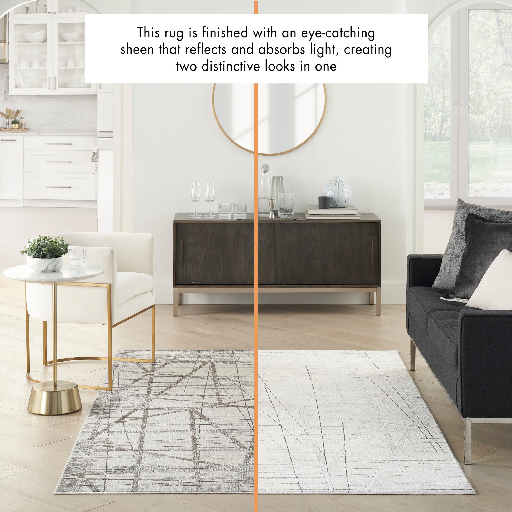 Nourison Home Desire  Grey Silver  Contemporary