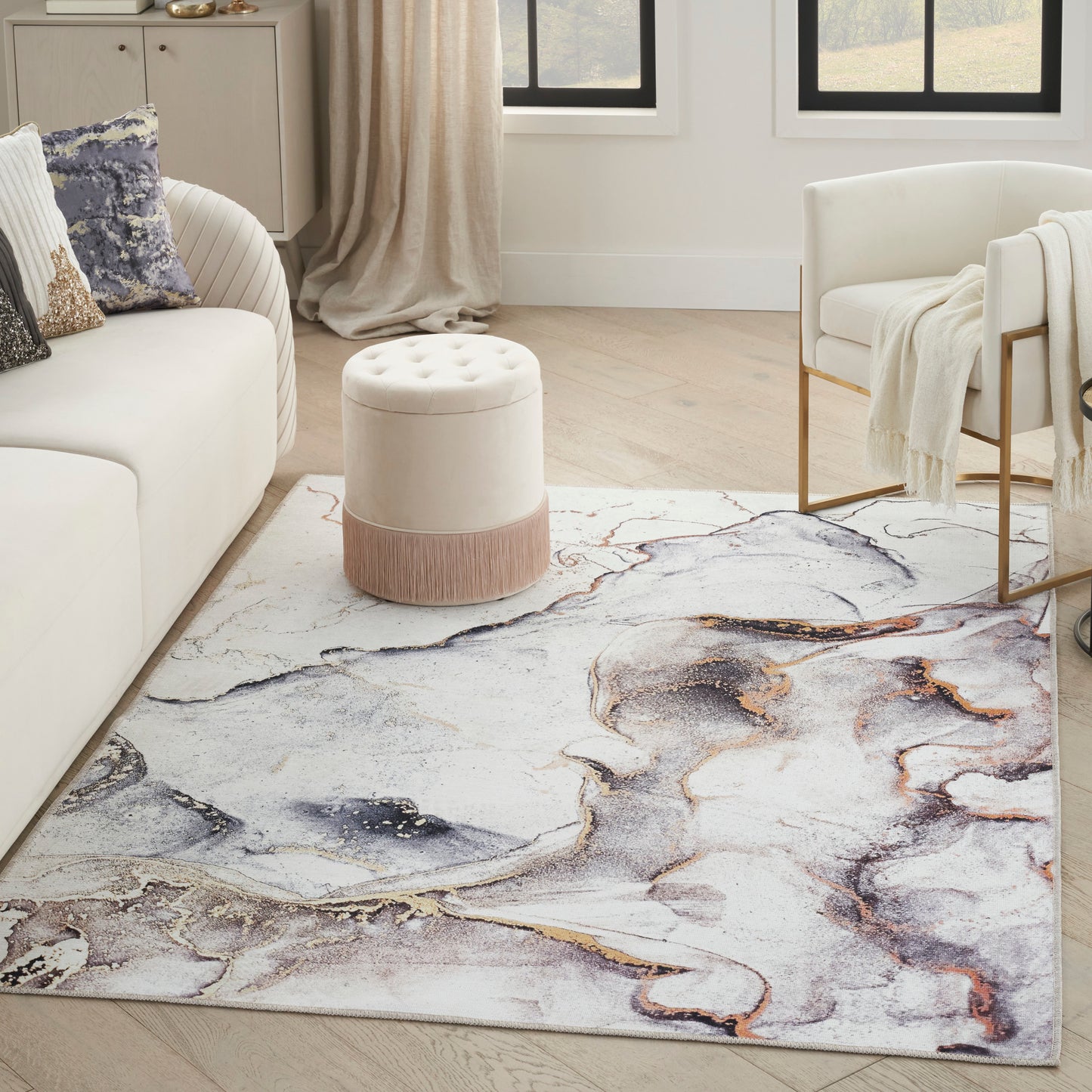 Nourison Home Daydream  Ivory Multicolor  Contemporary