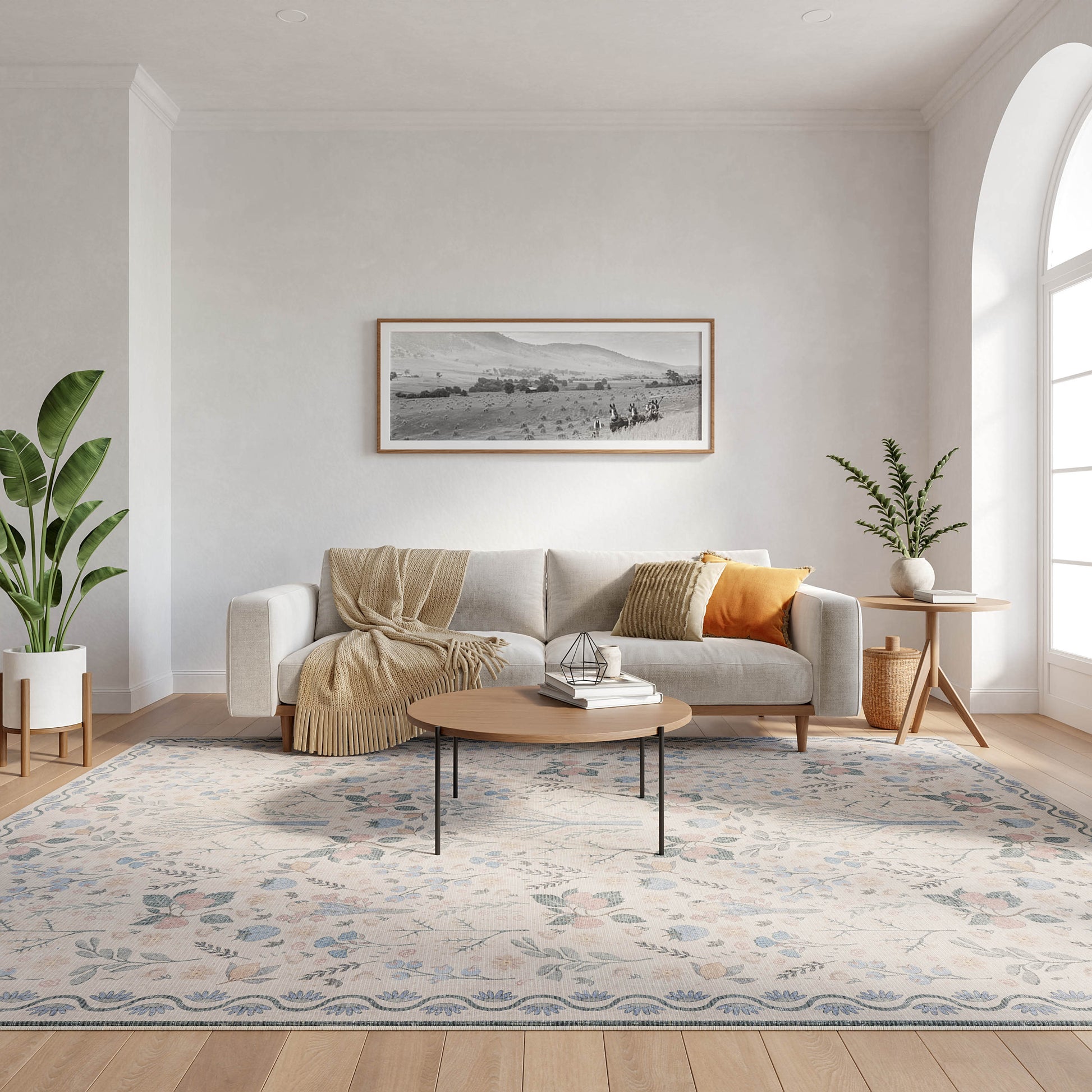 Nourison Home Botanical Washables  Ivory Multicolor  Contemporary