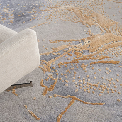Nourison Home Prismatic  Grey Gold  Contemporary