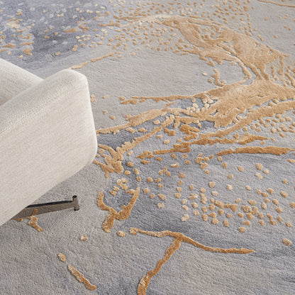 Nourison Home Prismatic  Grey Gold  Contemporary