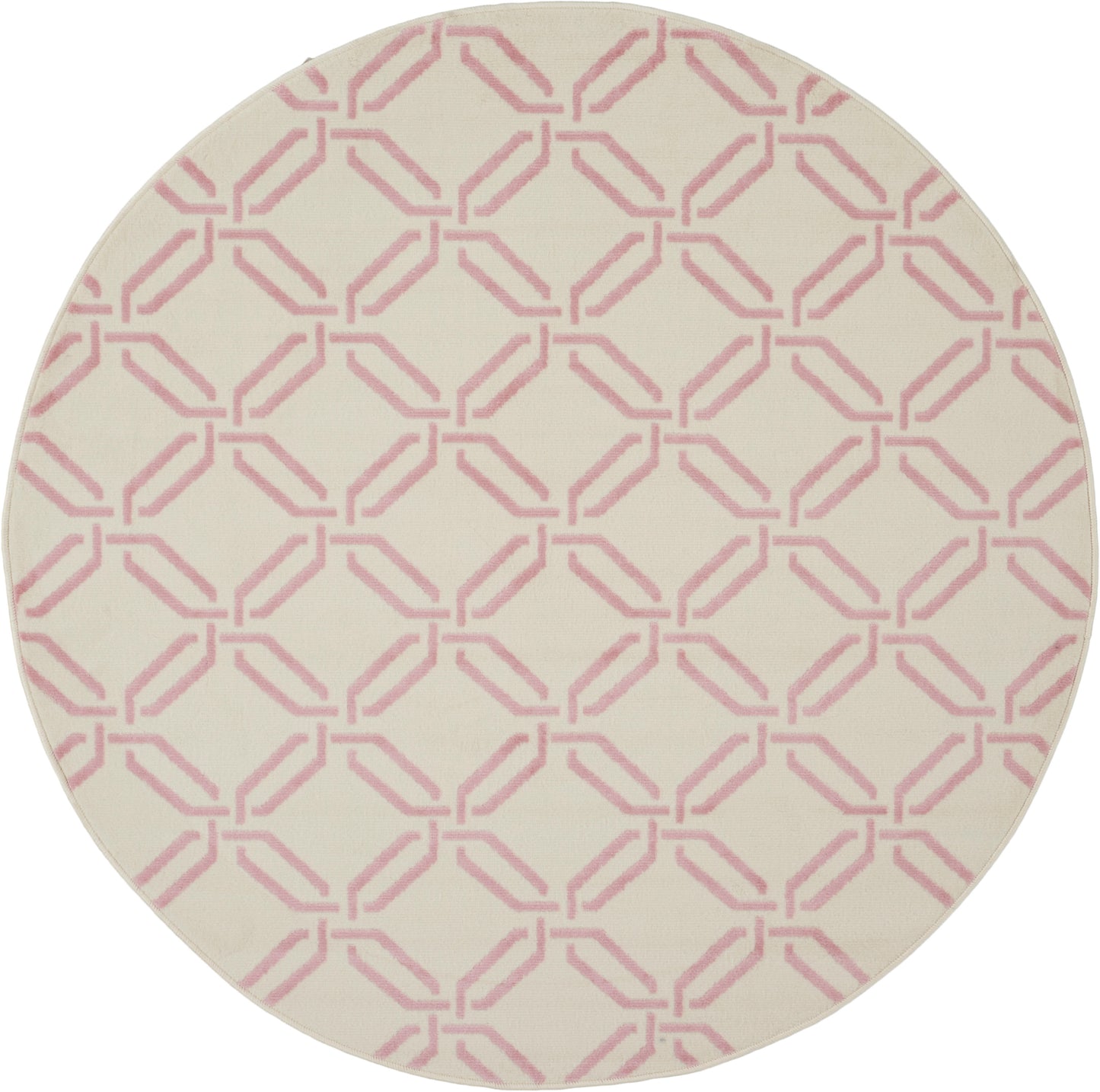 Nourison Home Jubilant JUB17 Ivory Pink Contemporary Power-loomed Rug