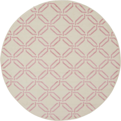 Nourison Home Jubilant JUB17 Ivory Pink Contemporary Power-loomed Rug