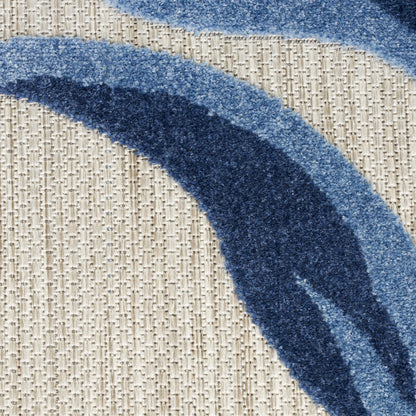 Nourison Home Aloha  Blue Grey  Contemporary