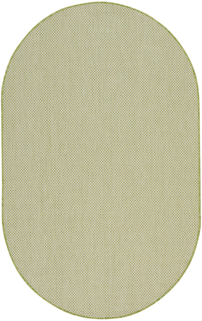 Nourison Home Courtyard COU01 Ivory Green Contemporary Power-loomed Rug