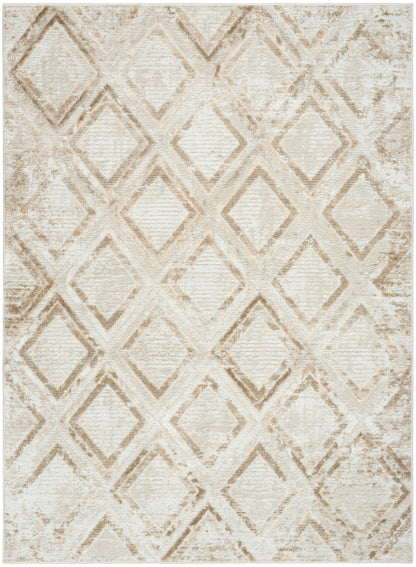Nourison Home Dekor DEK05 Ivory Taupe Contemporary Machine Woven Rug