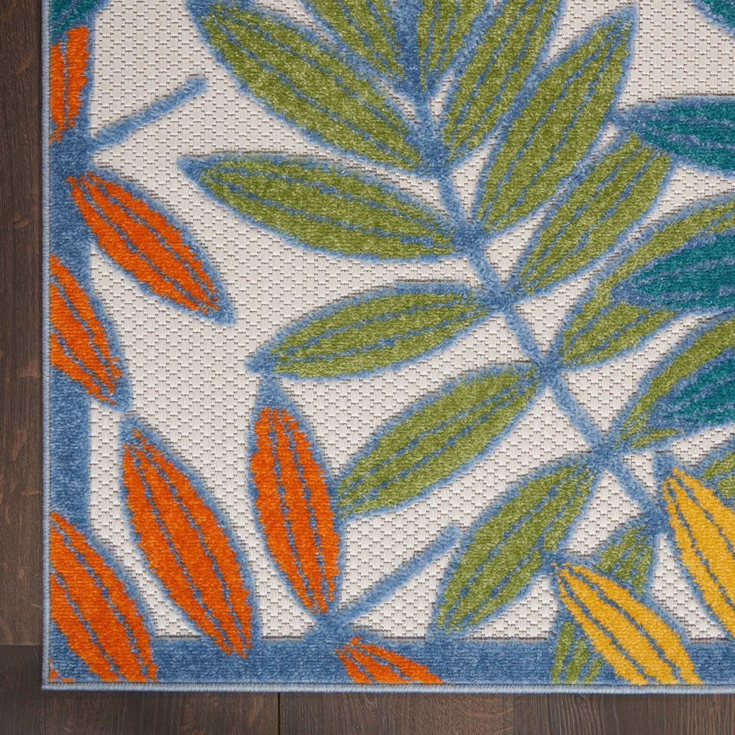 Nourison Home Aloha  Ivory Multicolor  Contemporary