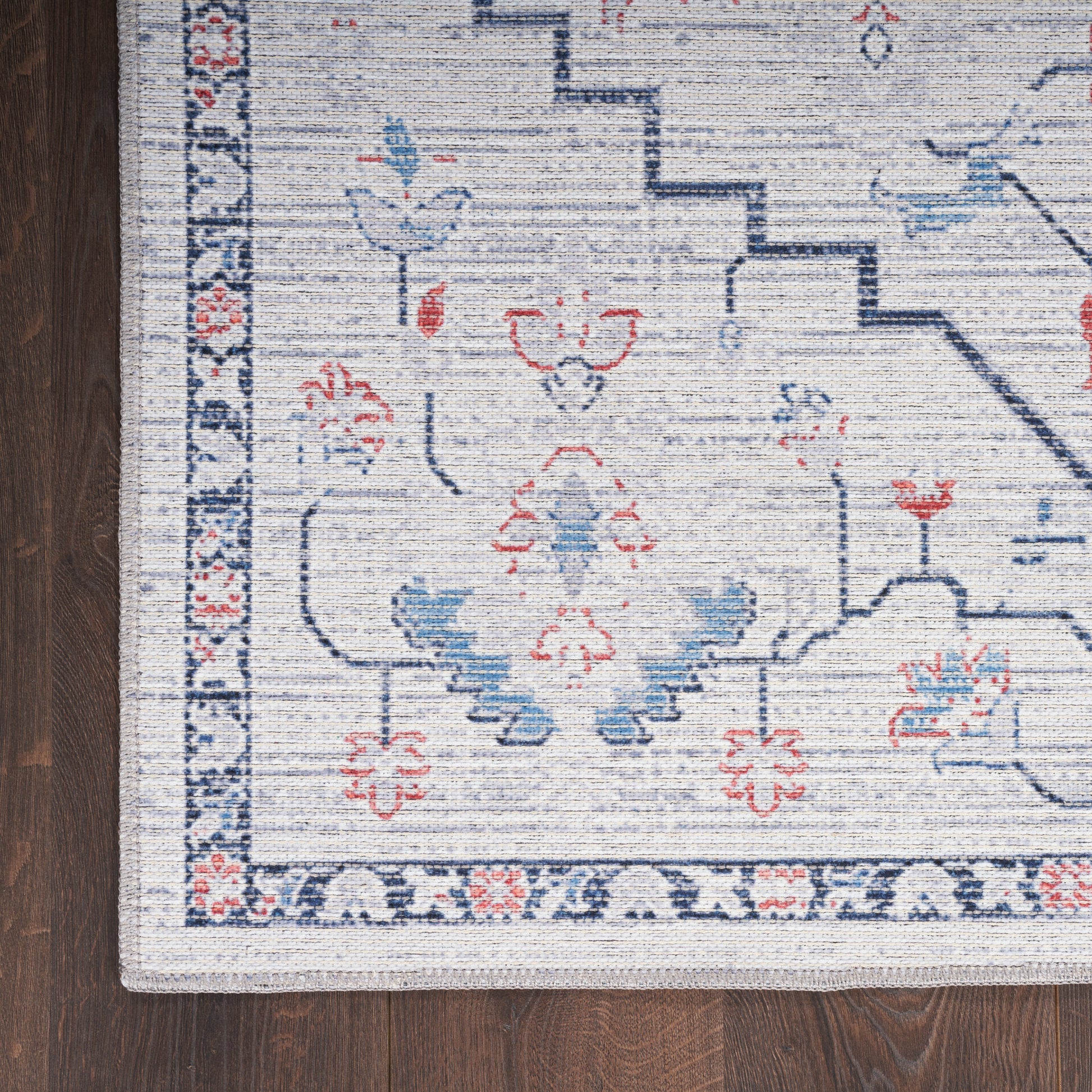 Nourison Home New Concept Washables  Ivory Blue  Contemporary
