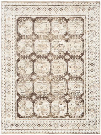 Nourison Home Dekor DEK01 Ivory Brown Traditional Machine Woven Rug