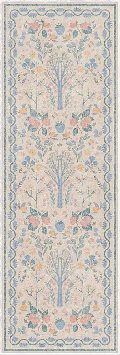 Nourison Home Botanical Washables BOT04 Ivory Multicolor Contemporary Machine Woven Rug