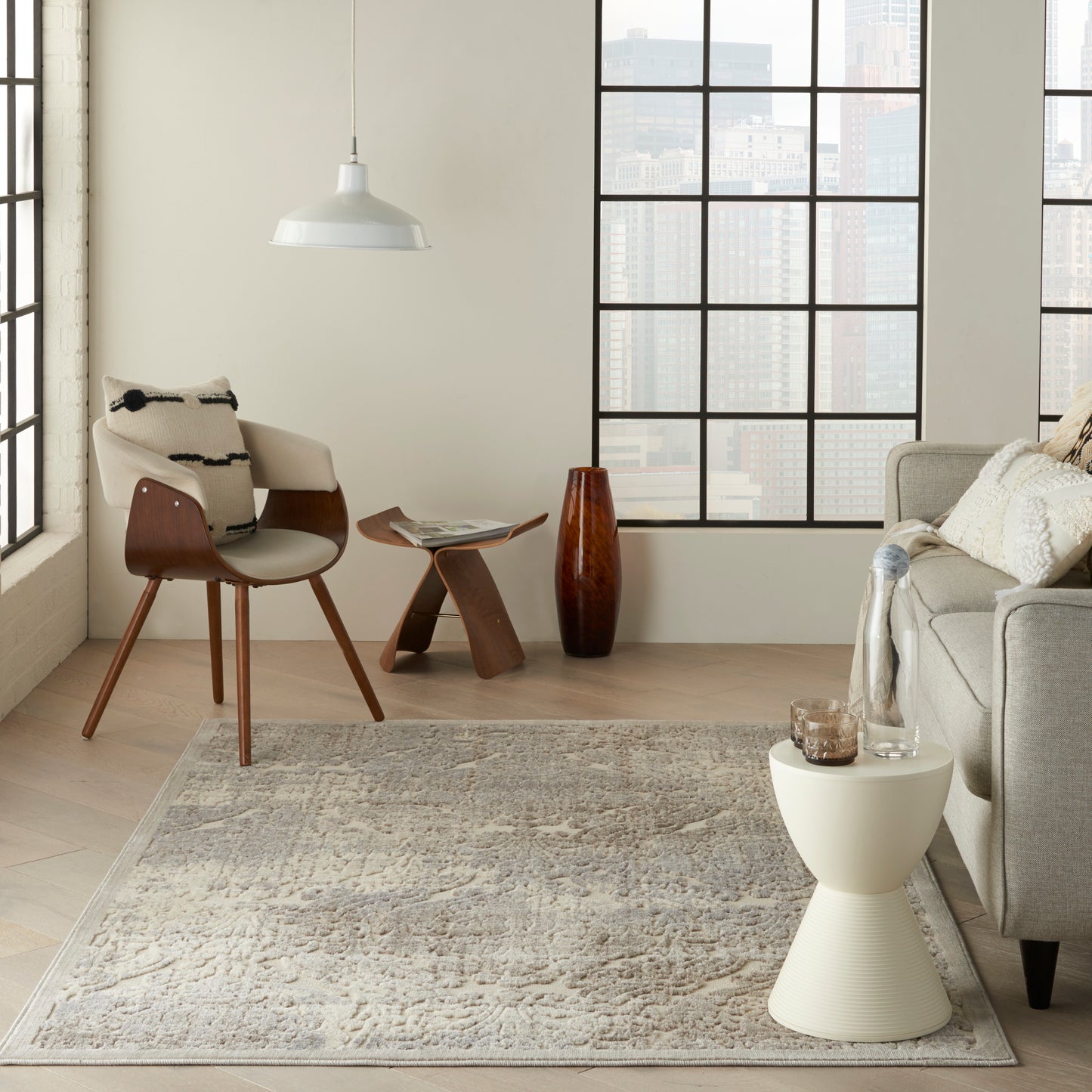 Nourison Home Graphic Illusions  Ivory  Transitional