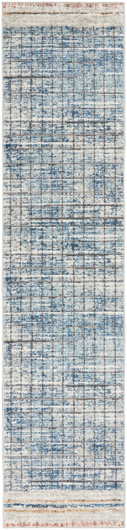 Nourison Home Quarry QUA13 Blue Contemporary Power-loomed Rugs