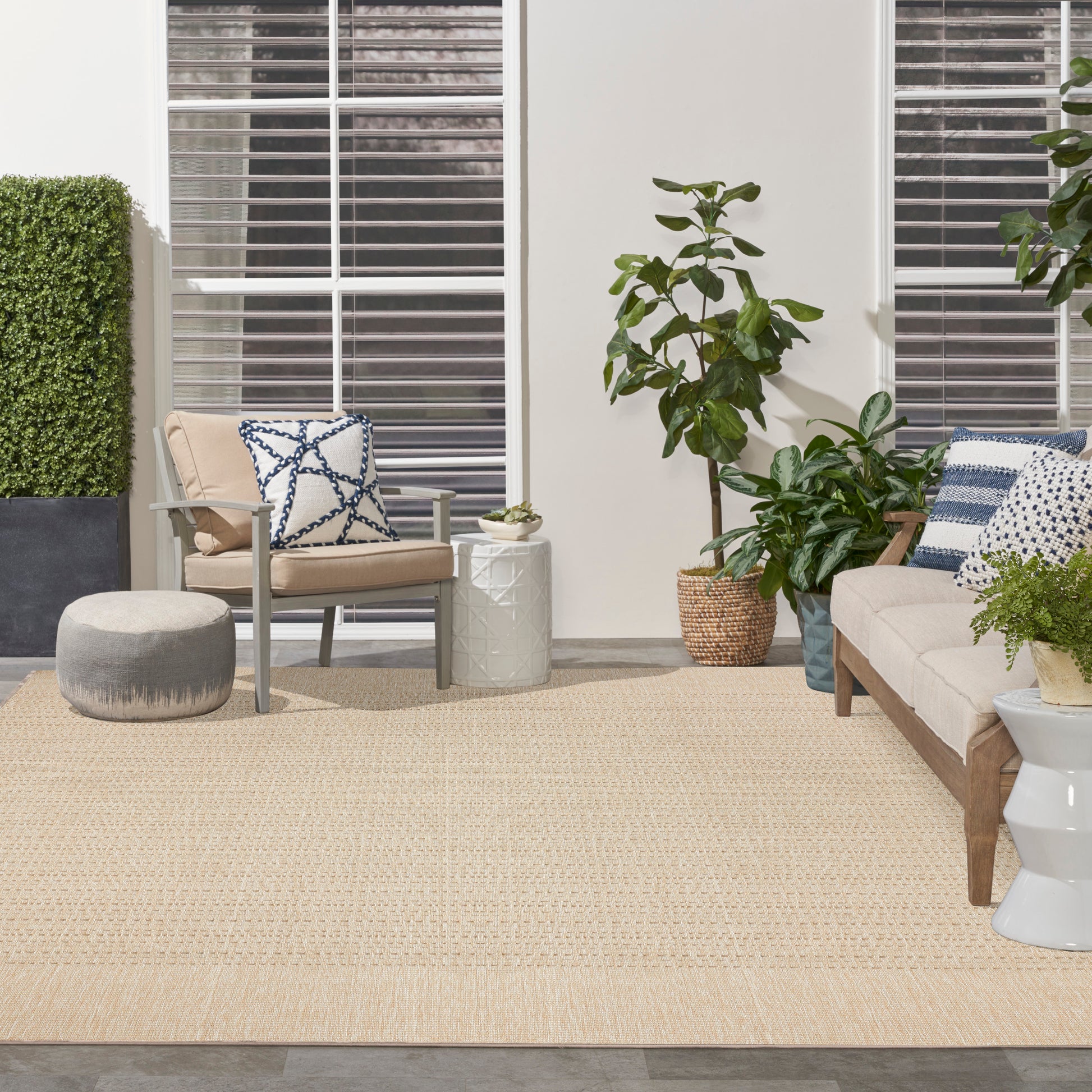 Nourison Home Tulum  Cream  Contemporary