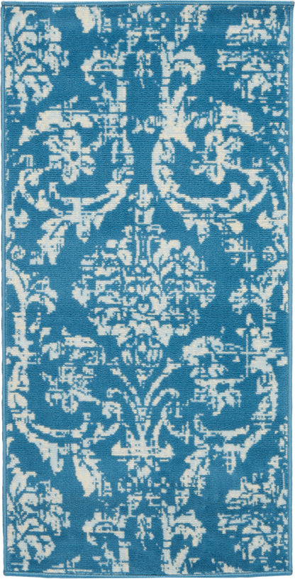 Nourison Home Jubilant JUB09 Blue Transitional Power-loomed Rug