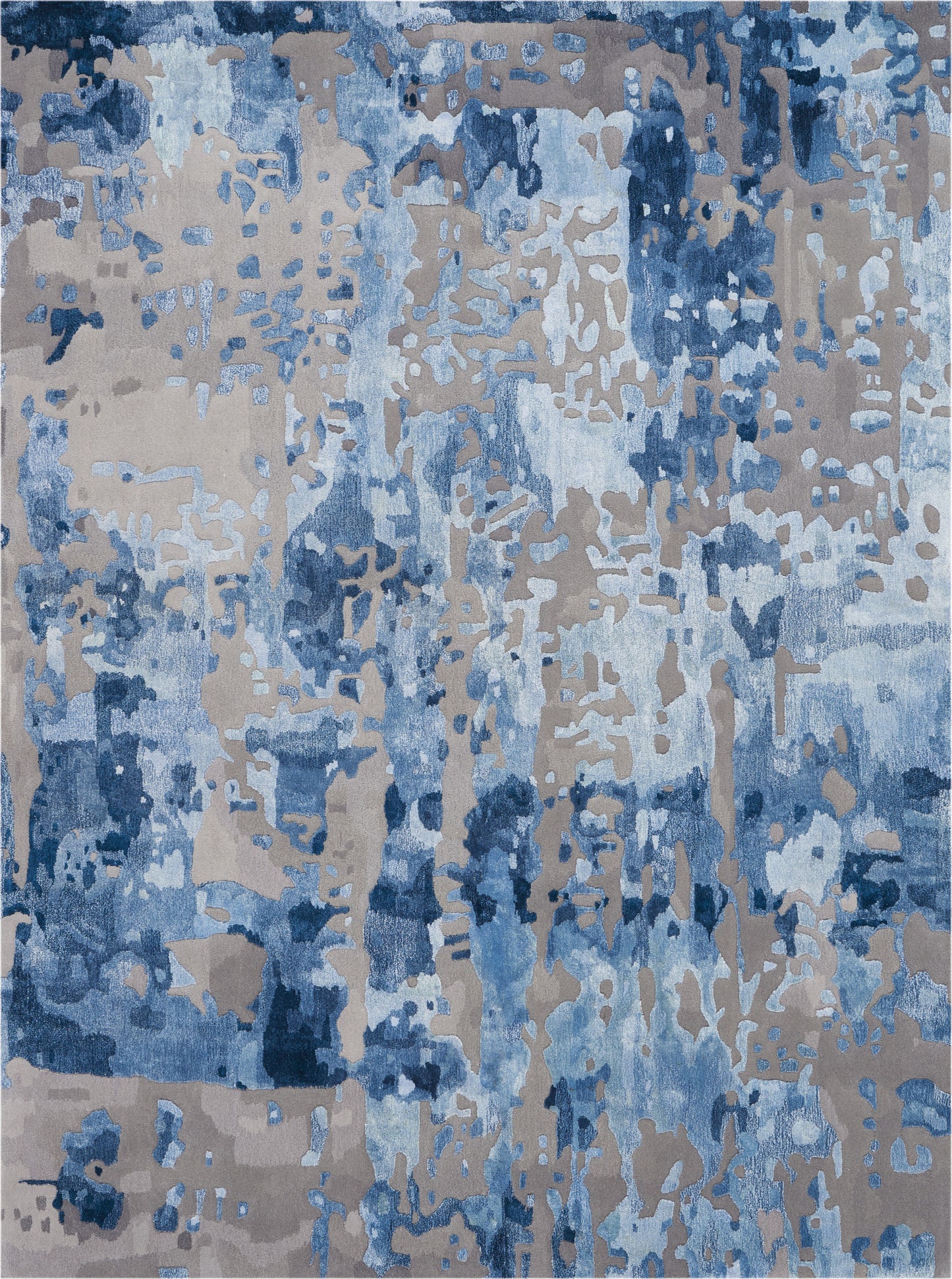 Nourison Home Prismatic PRS10 Blue Grey Contemporary Hand Tufted Rug