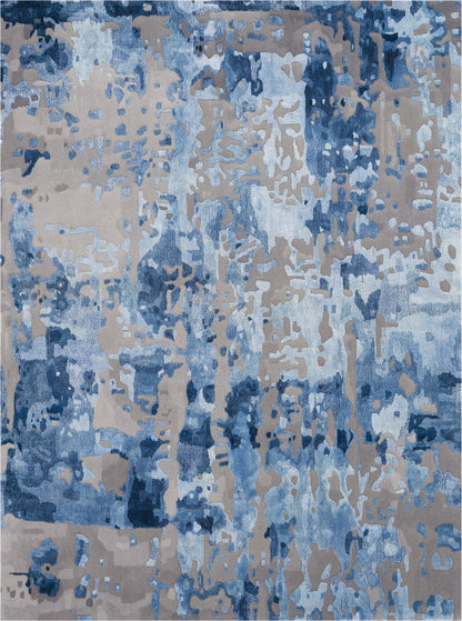 Nourison Home Prismatic PRS10 Blue Grey Contemporary Hand Tufted Rug