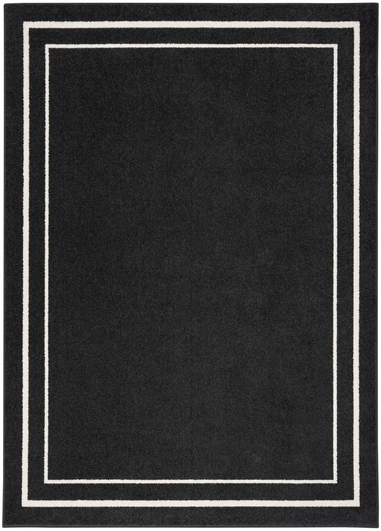 Nourison Home Nourison Essentials NRE02 Black Ivory Contemporary Power-loomed Rug