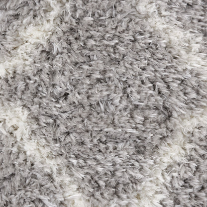 Nourison Home Luxe Shag  Grey Ivory  Contemporary